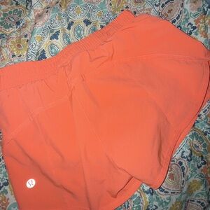 Lululemon Athletica Orange Athletic Shorts for Active Performance